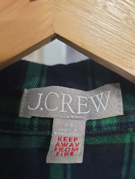 J. Crew Black Watch Plaid Pajama Set - Size XS - Picture 2 of 10